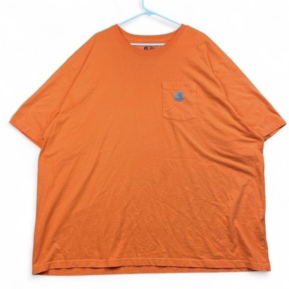 Carhartt 4XL Loose Fit Pocket T-Shirt Orange Workwear Tee - Picture 1 of 9